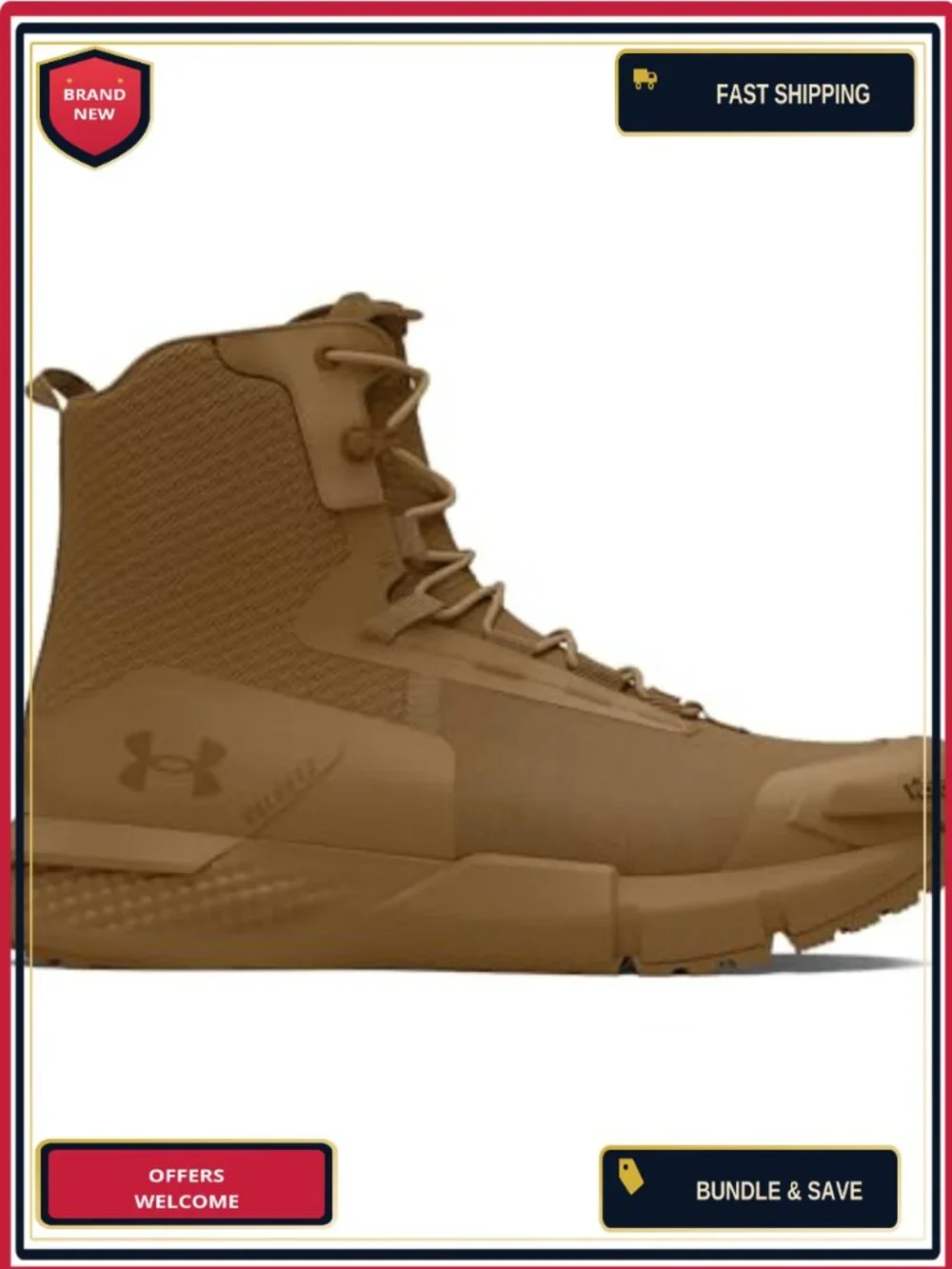 High Top Tactical Boots Men's Military Lace Up Breathable Vibram